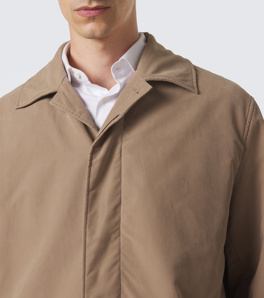 Kiton Technical Trench Coat In Beige