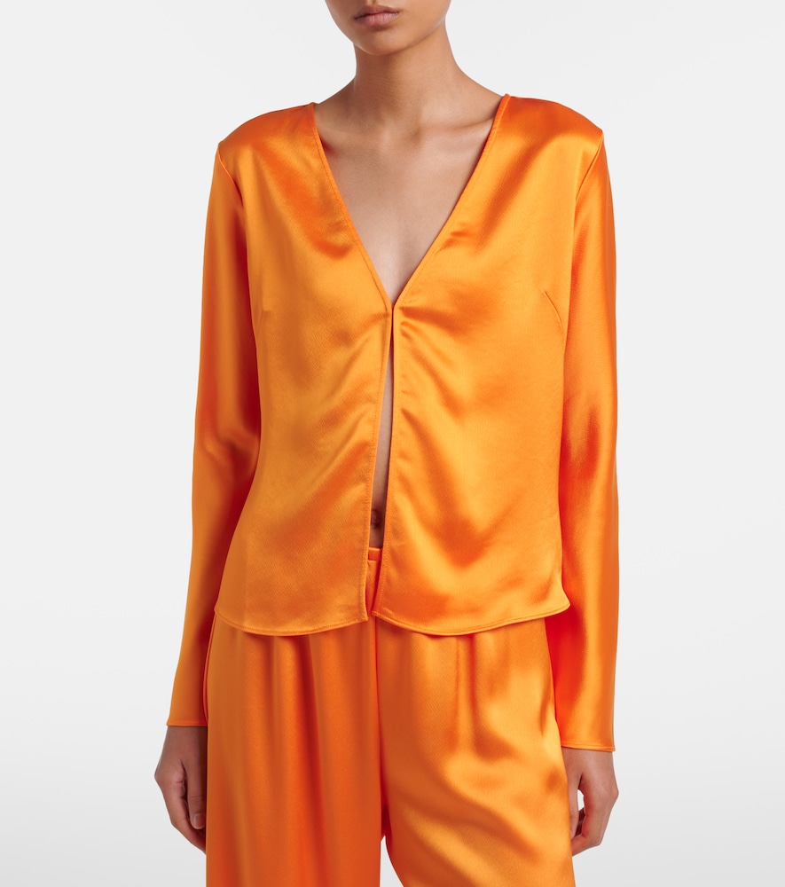 Leset Barb satin top | Thumbnail 3