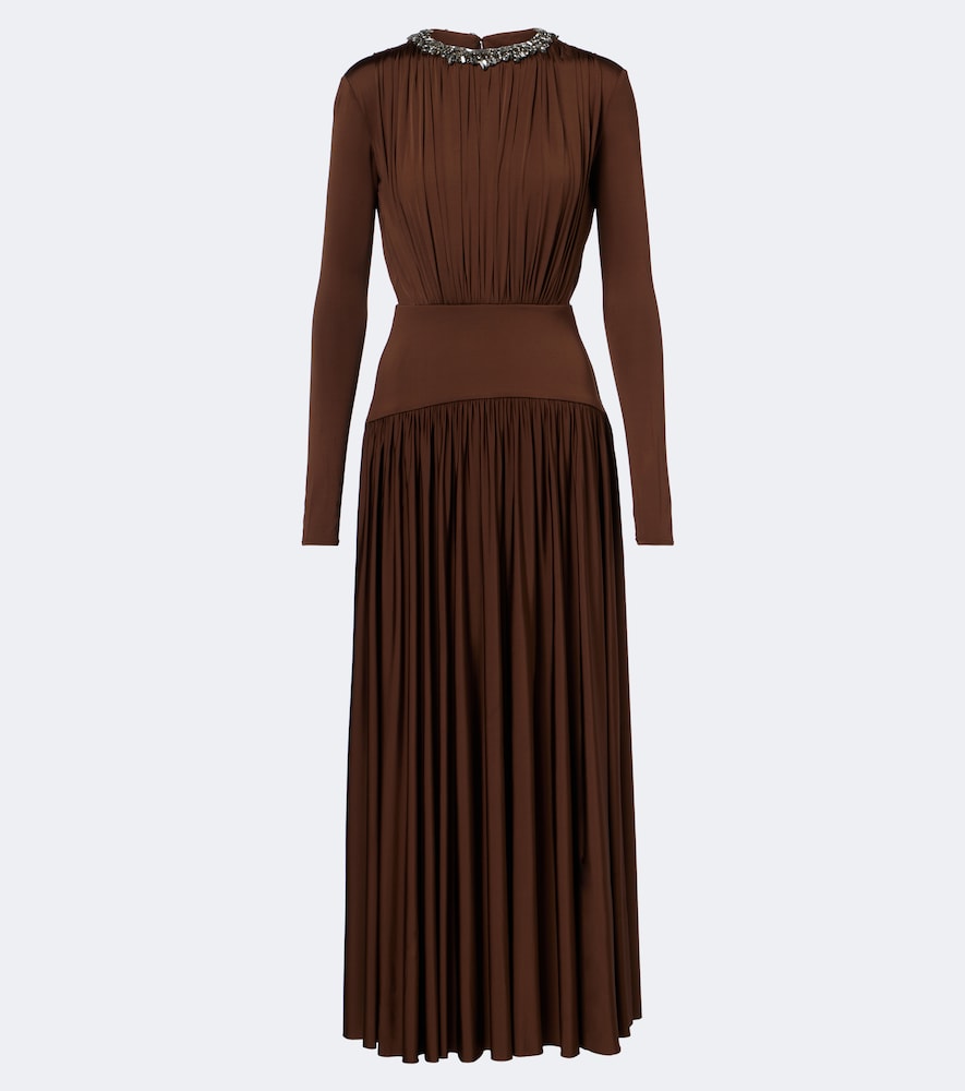 Verziertes Maxikleid aus Jersey