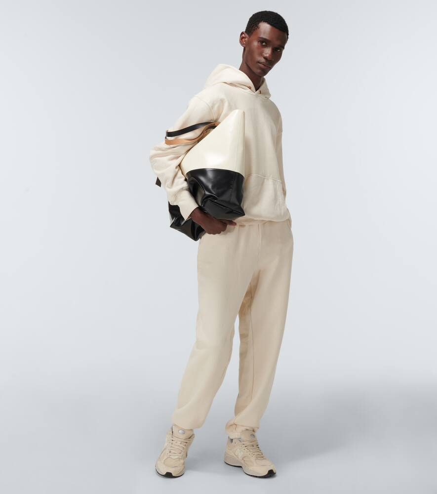Les Tien Cropped Hooded Sweatshirt In Neutrals