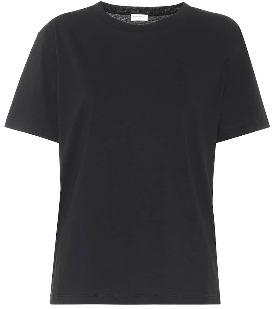Click to view more detailed imagery on our partner's website Saint Laurent Cotton-jersey T-shirt In Black