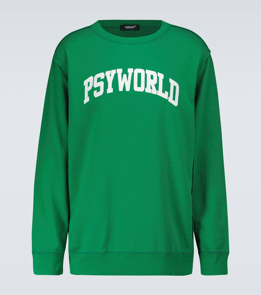 UNDERCOVER PSYWORLD COTTON SWEATSHIRT,P00549103