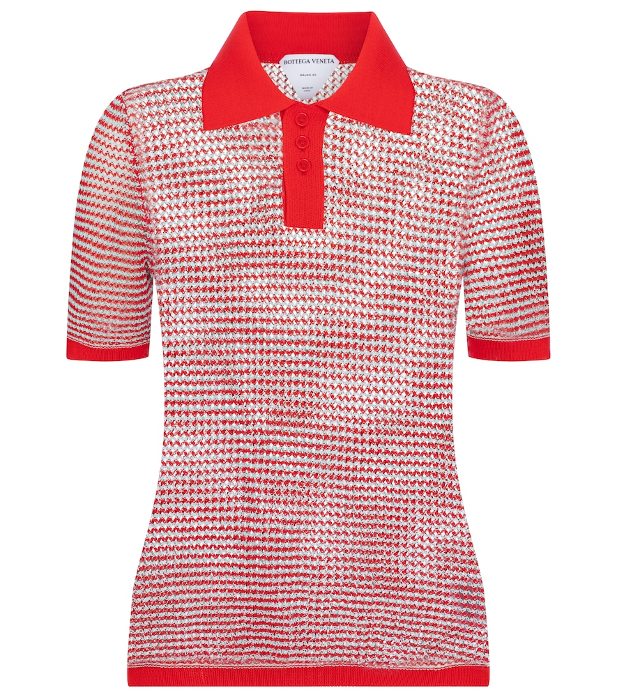 Bottega Veneta Striped Open-knit Cotton 