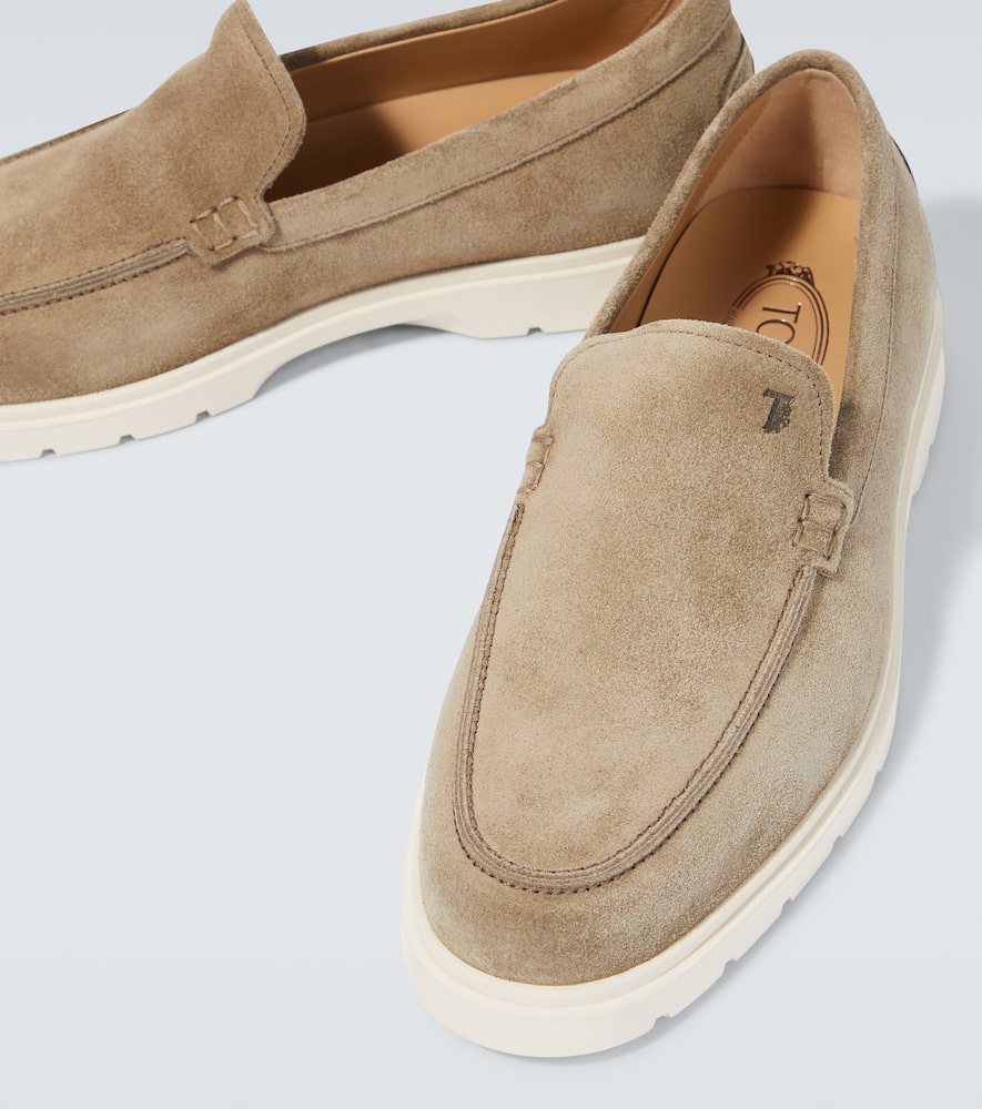 Tod's Slip-on Suede Loafers In Torba