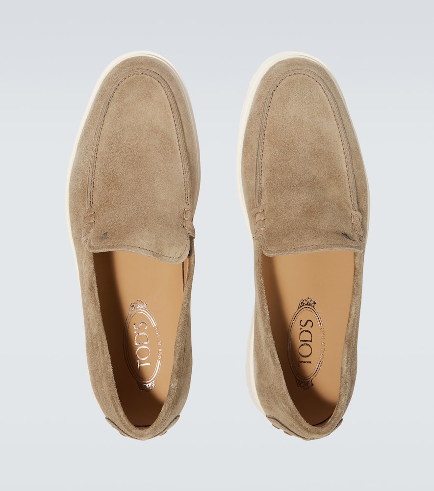 Tod's Slip-on Suede Loafers In Torba