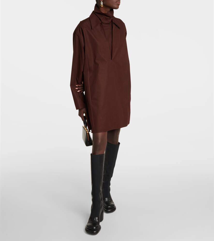 Jil Sander Minikleid Aus Baumwolle In Chesnut Brown