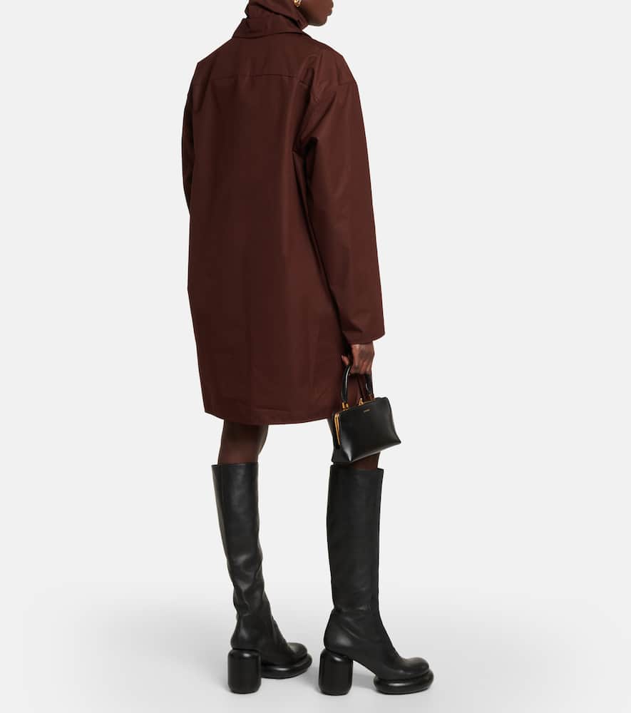 Jil Sander Minikleid Aus Baumwolle In Chesnut Brown