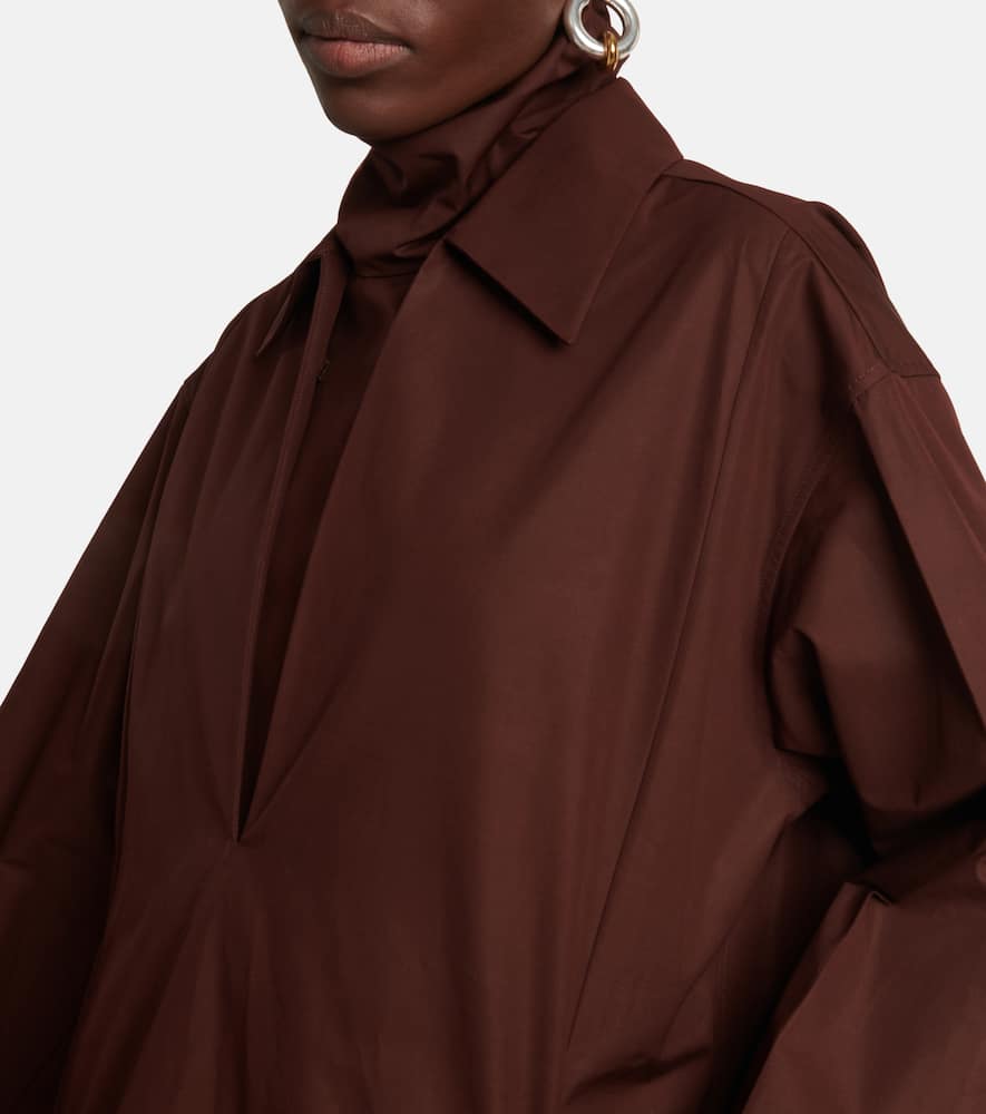 Jil Sander Minikleid Aus Baumwolle In Chesnut Brown