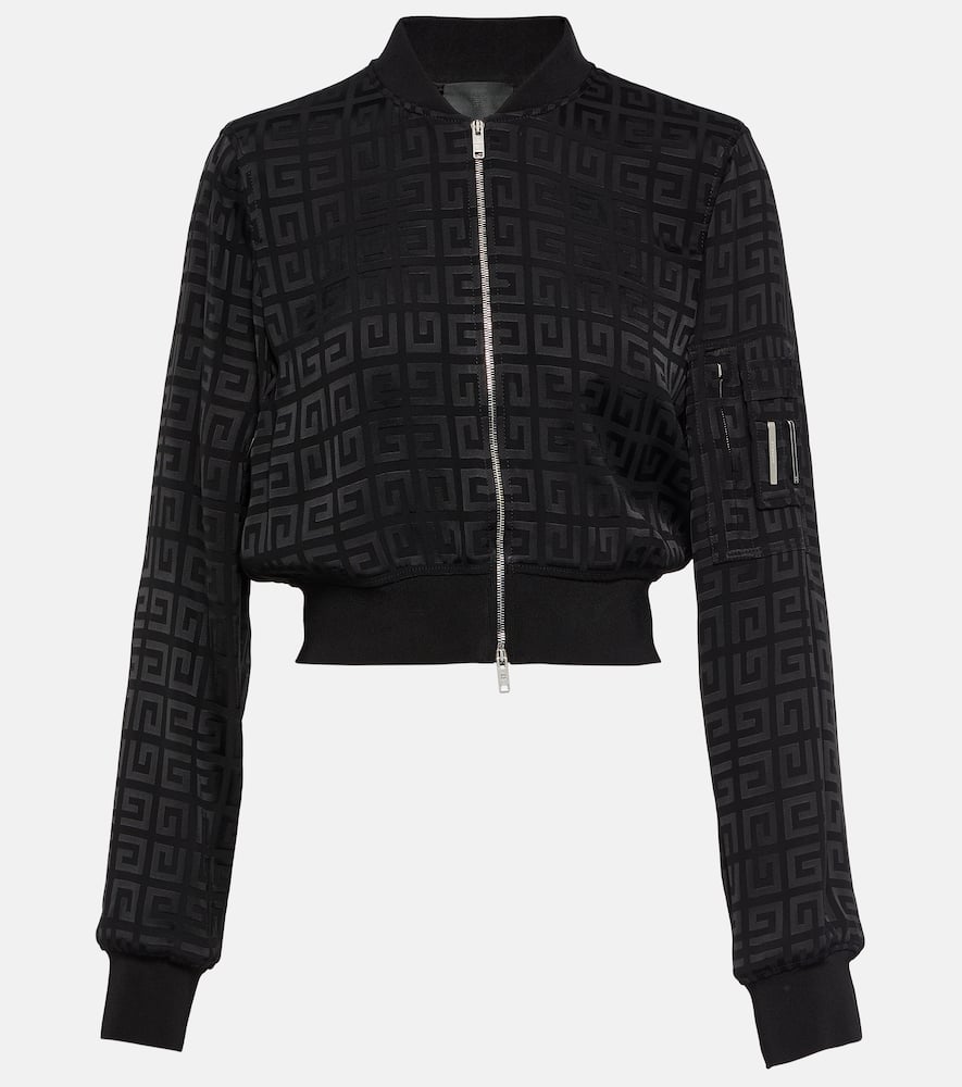 Givenchy Bomber Cropped En Jacquard 4g In Black