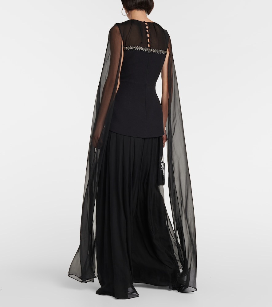  Safiyaa Safiyaa Robe Gloria Aus Seide Und Crêpe 