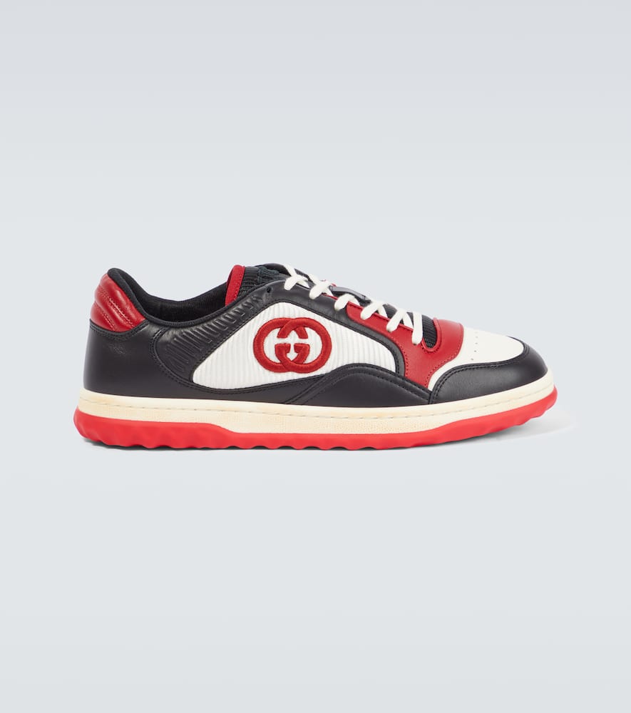 Gucci Mac 80 Fabric And Leather Sneakers In Black