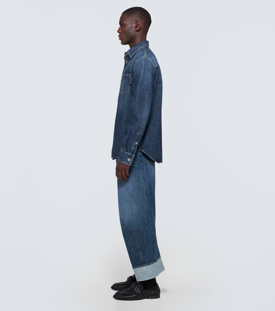 Shop Bottega Veneta Denim Shirt In Blue