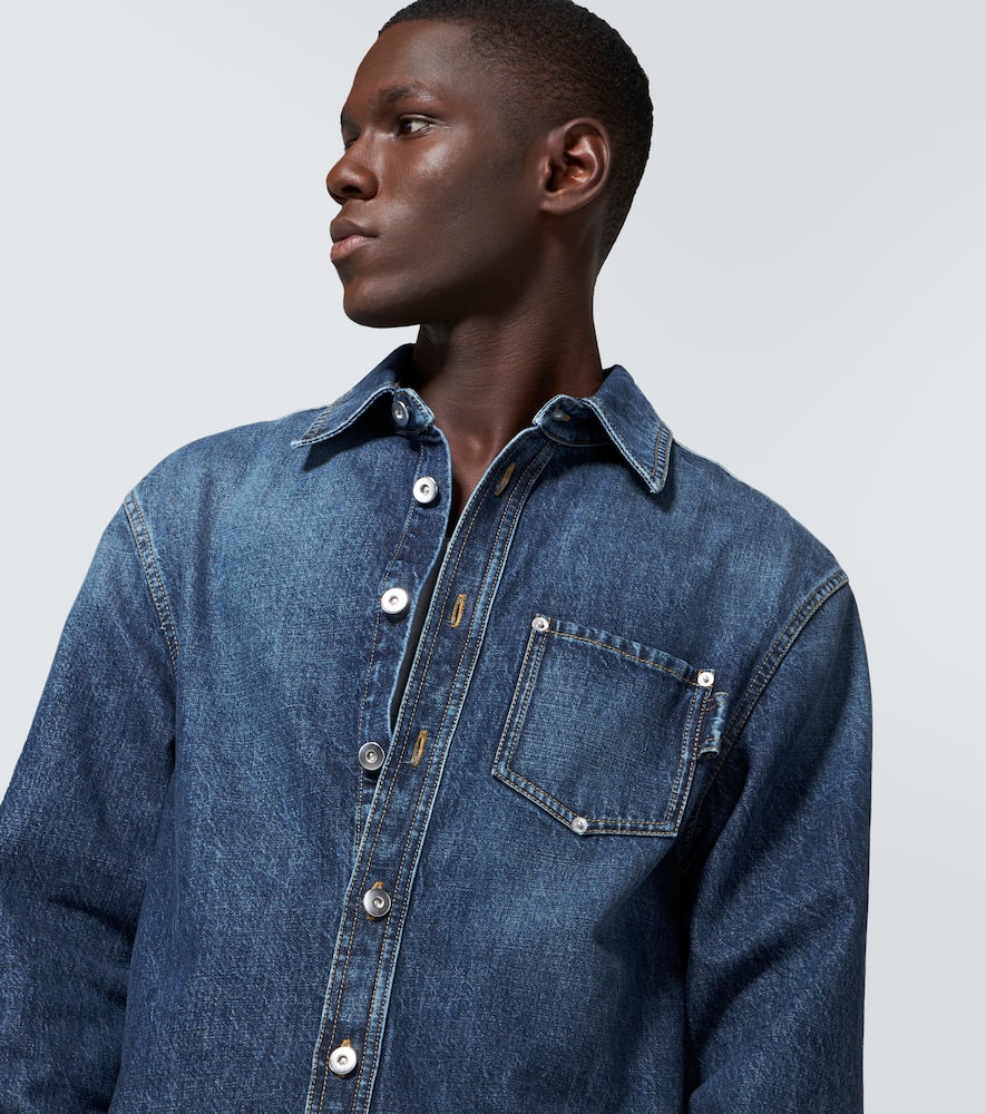 Shop Bottega Veneta Denim Shirt In Blue