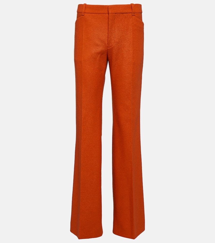 Chloé Felted wool and cashmere jersey flared pants