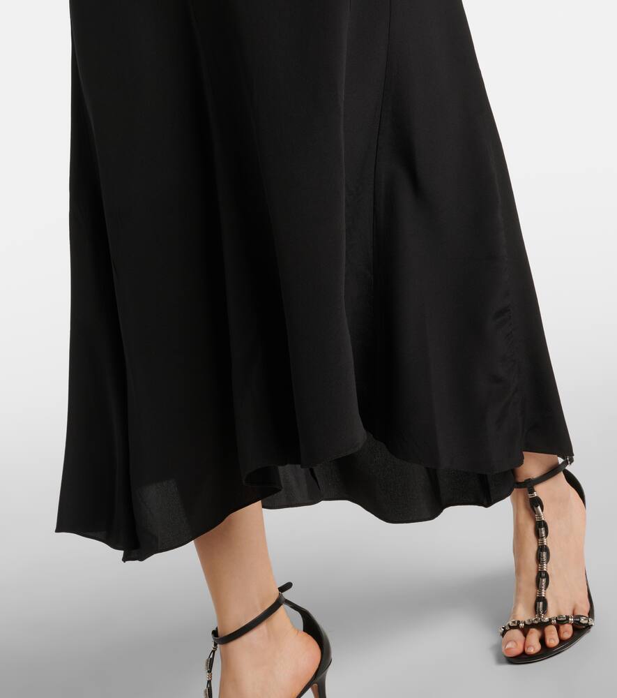 Isabel Marant Hanane Ruffled Silk Maxi Dress In Black