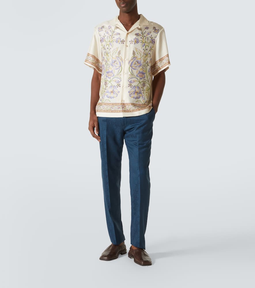 Etro Paisley Silk Bowling Shirt In Multicoloured