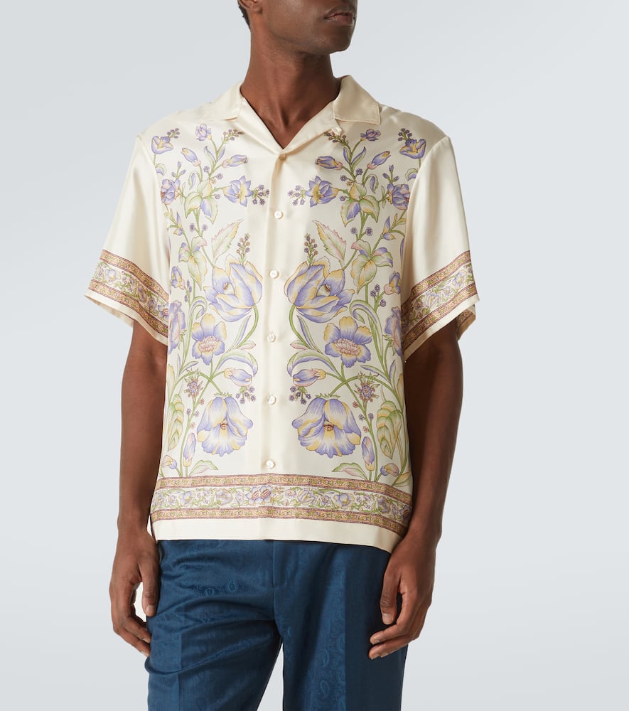 Etro Paisley Silk Bowling Shirt In Multicoloured