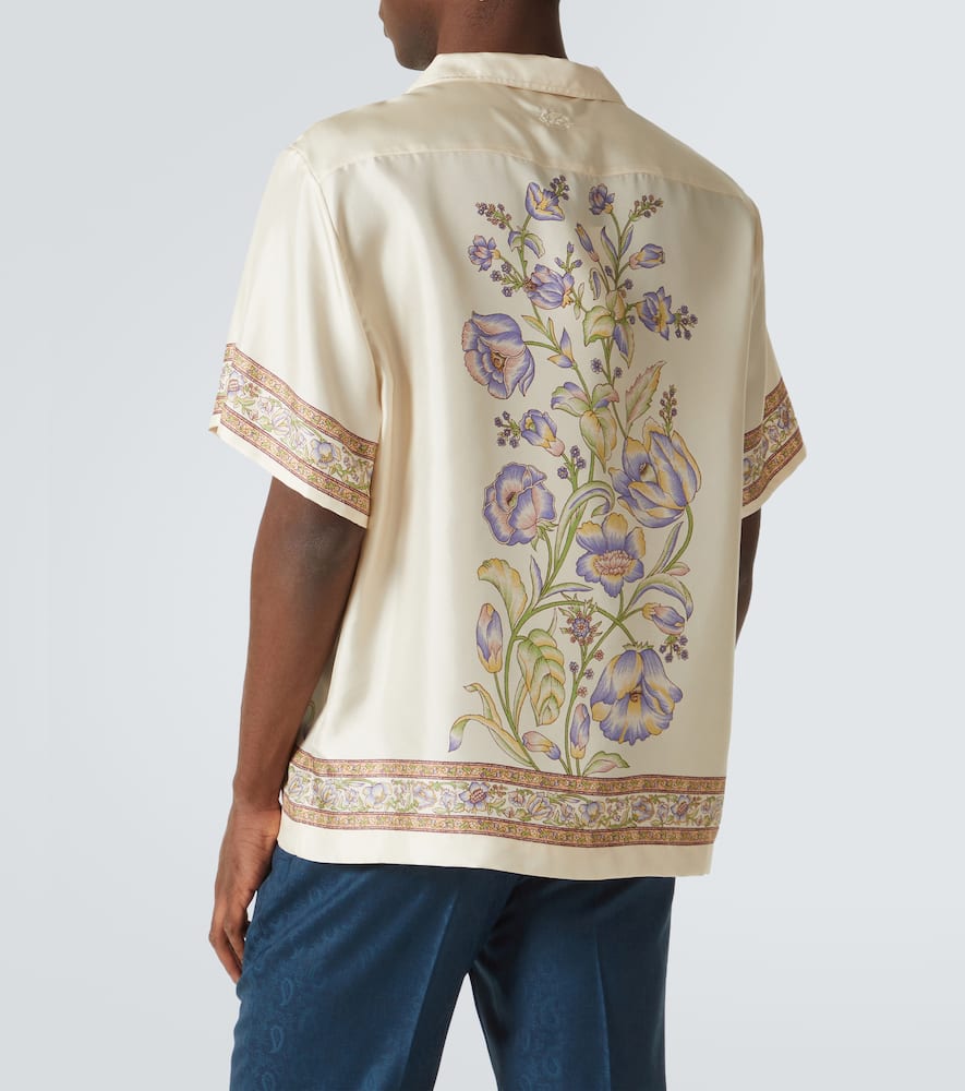 Etro Paisley Silk Bowling Shirt In Multicoloured
