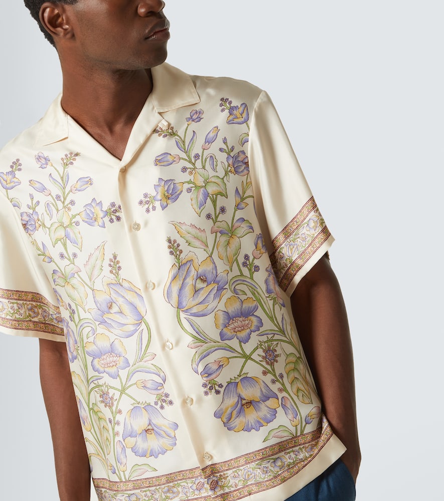 Etro Paisley Silk Bowling Shirt In Multicoloured