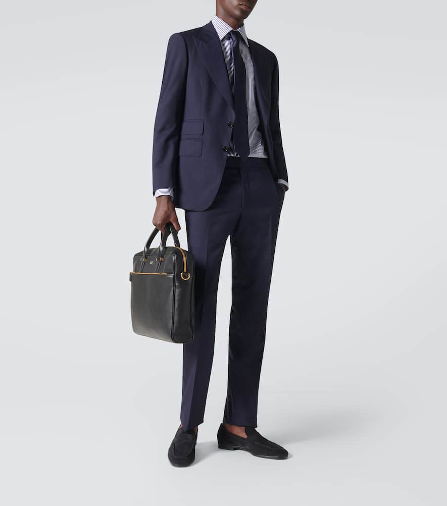 Tom Ford Bengal Stripe Cotton-blend Shirt In Blue