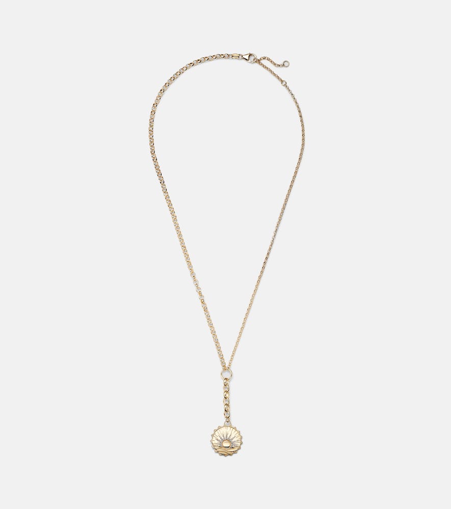 Foundrae Internal Compass New Beginnings 18kt Gold Pendant Necklace With Diamonds In Gold