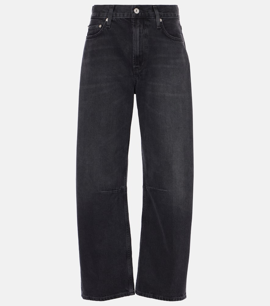 Citizen Of Humanity High-rise Wide-leg Jeans Belt Loops In Grey