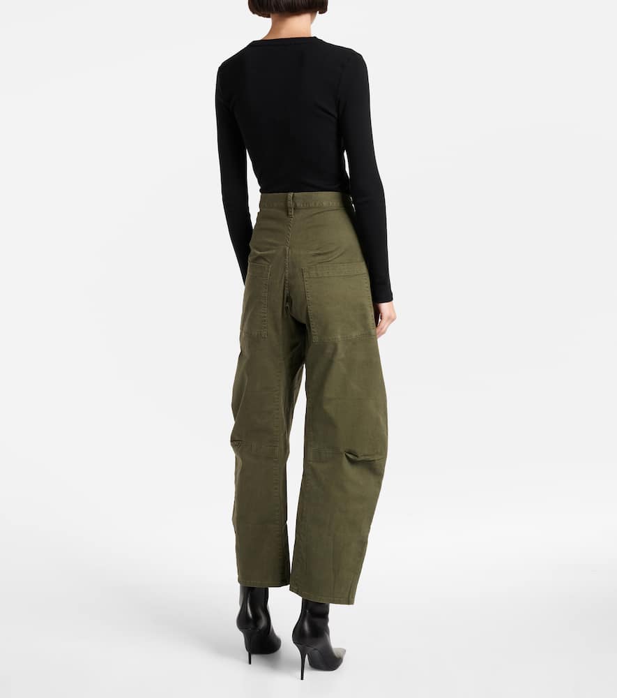Nili Lotan Cotton Pants In Braun