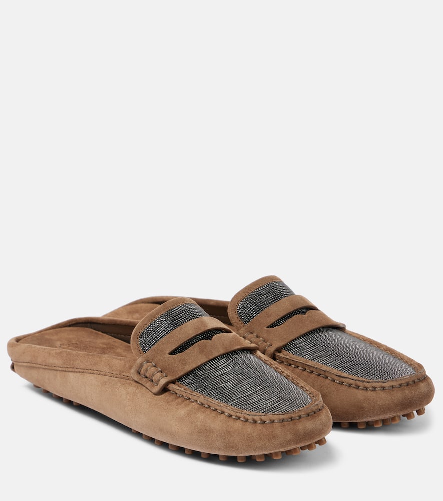 Monili suede driving mules