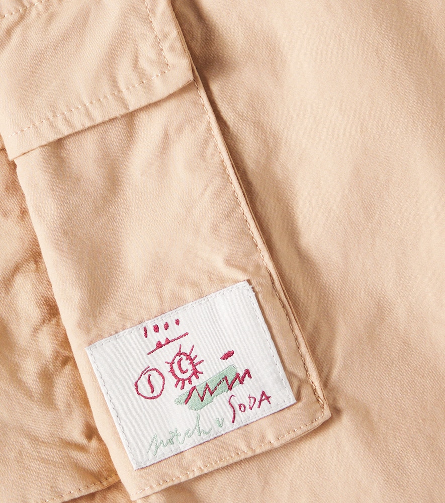 Scotch & Soda Cotton Cargo Pants In Beige