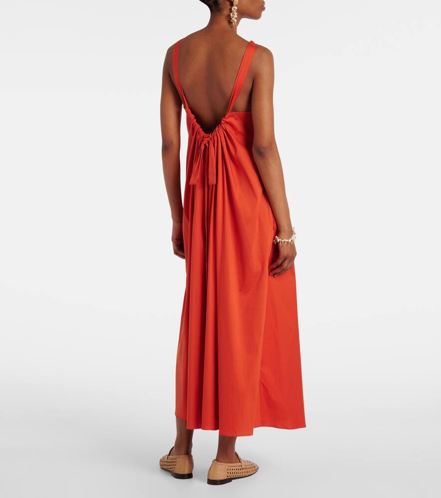 MAX MARA ROMEA COTTON-BLEND POPLIN MAXI DRESS