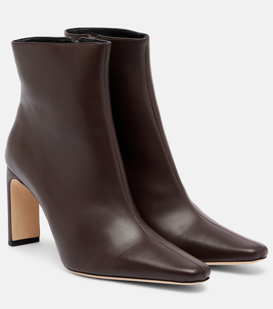 Wally 90 leather ankle boots