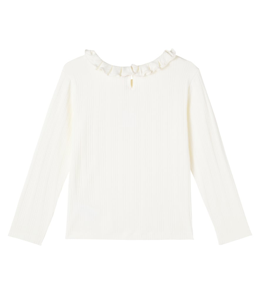  Bonpoint Bonpoint Camiseta Acanalada Bess De Algodón Con Volantes 