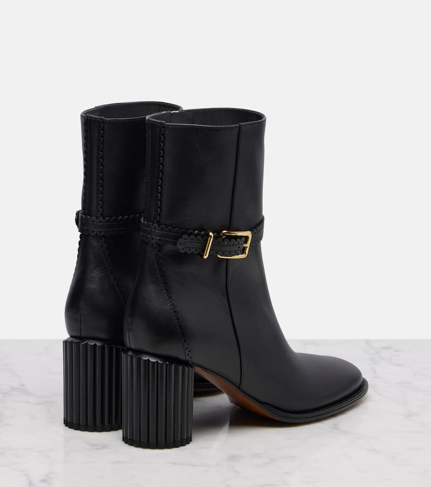 Zimmermann Eddie 70 Leather Ankle Boots In Multi