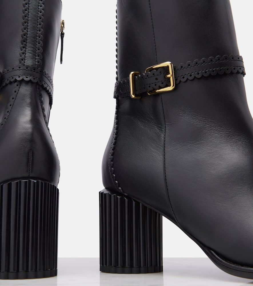 Zimmermann Eddie 70 Leather Ankle Boots In Multi