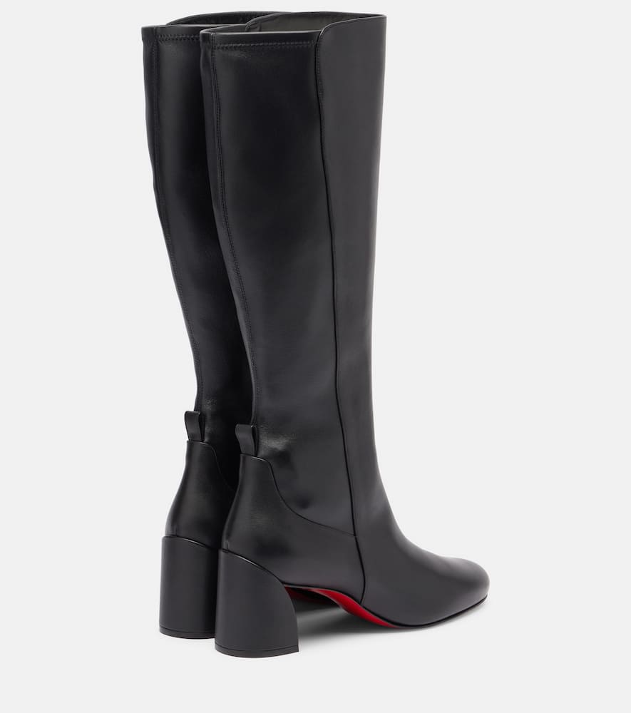 Christian Louboutin Jane 55 Leather Knee-high Boots In Black