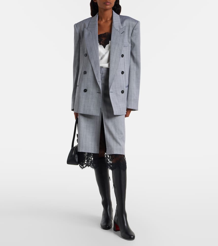 Christian Louboutin Jane 55 Leather Knee-high Boots In Black