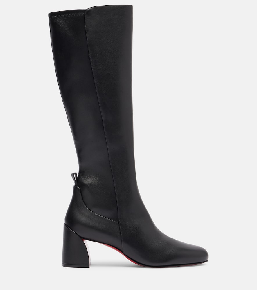 Christian Louboutin Jane 55 Leather Knee-high Boots In Black