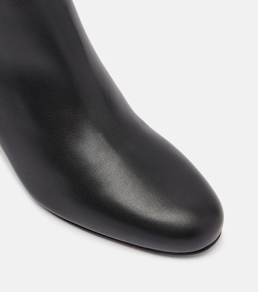 Christian Louboutin Jane 55 Leather Knee-high Boots In Black