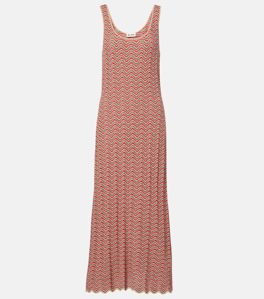 Bondi open-knit cotton maxi dress