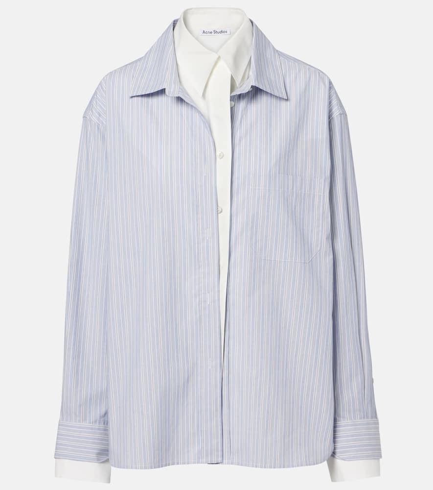 Soublera pinstripe cotton poplin shirt