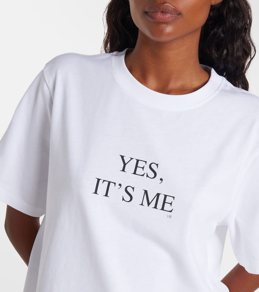 Victoria Beckham Slogan Cotton Jersey T-shirt In White