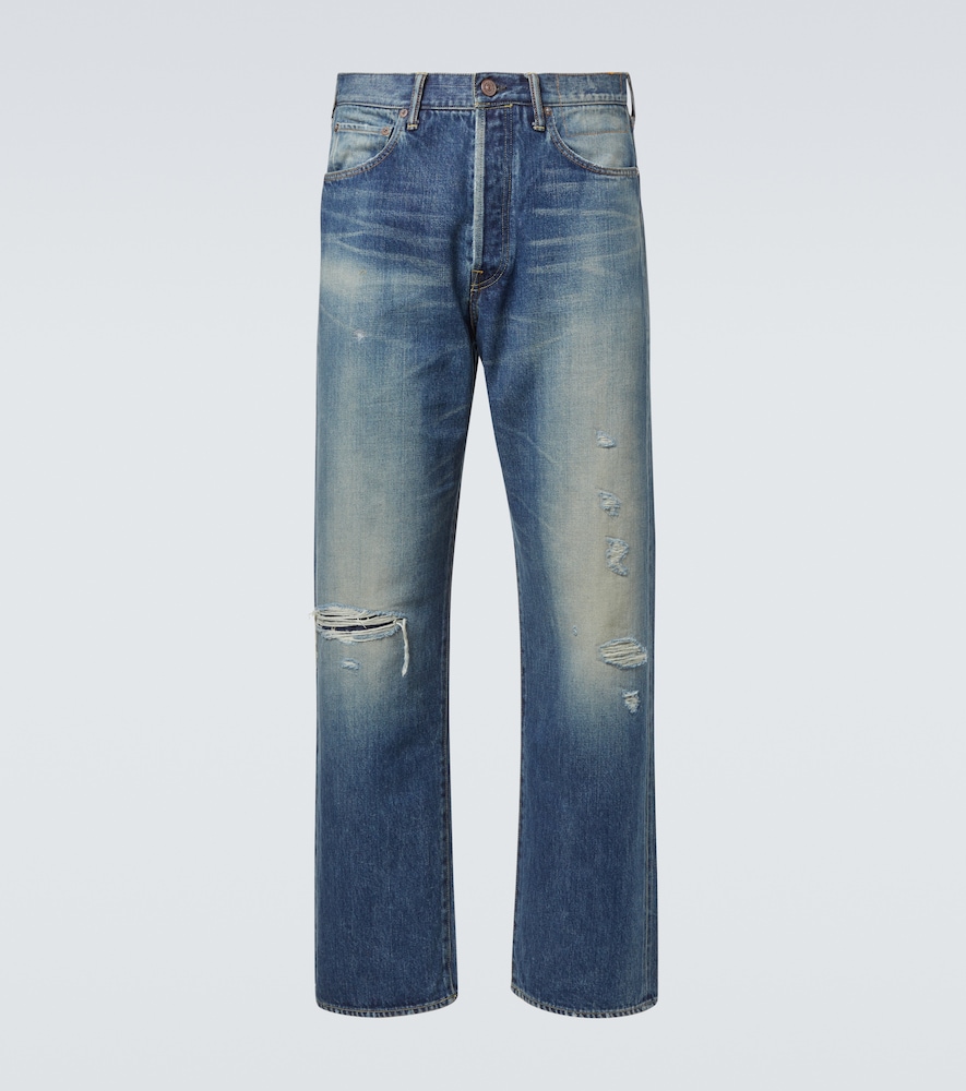 Visvim Social Sculpture 01 distressed straight jeans