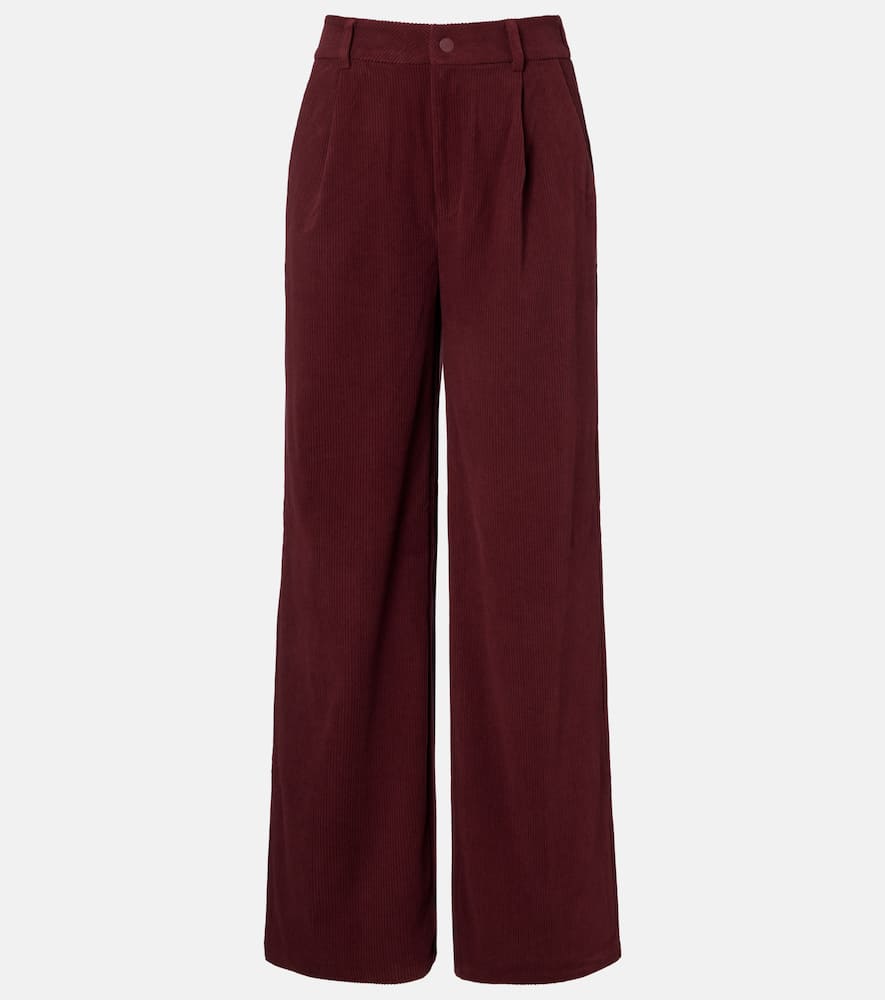 Varley Floris Wide-leg Corduroy Trousers In Brown