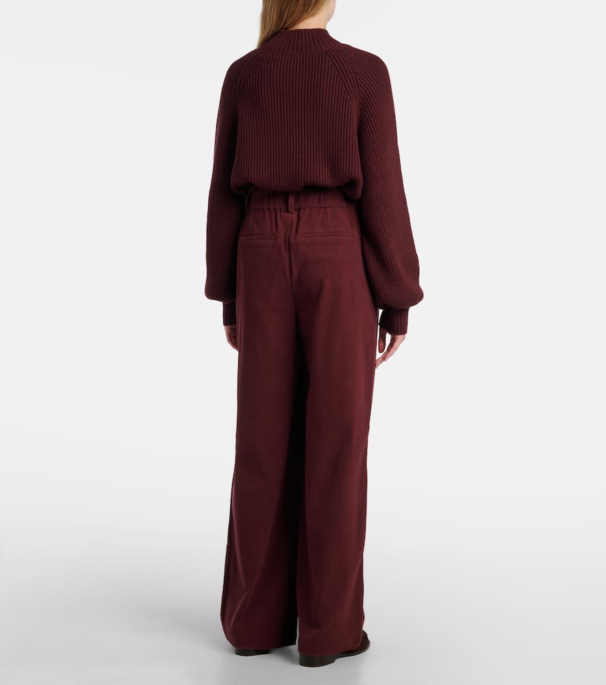 Varley Floris Wide-leg Corduroy Trousers In Brown