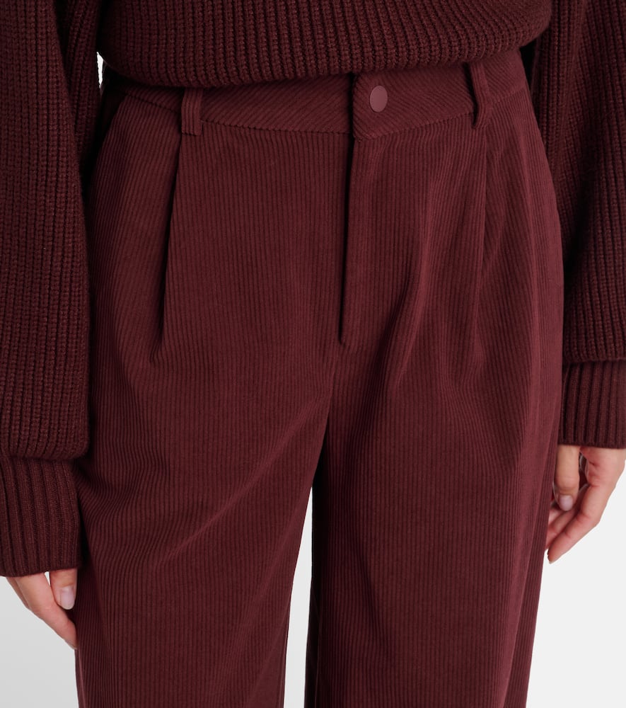 Varley Floris Wide-leg Corduroy Trousers In Brown