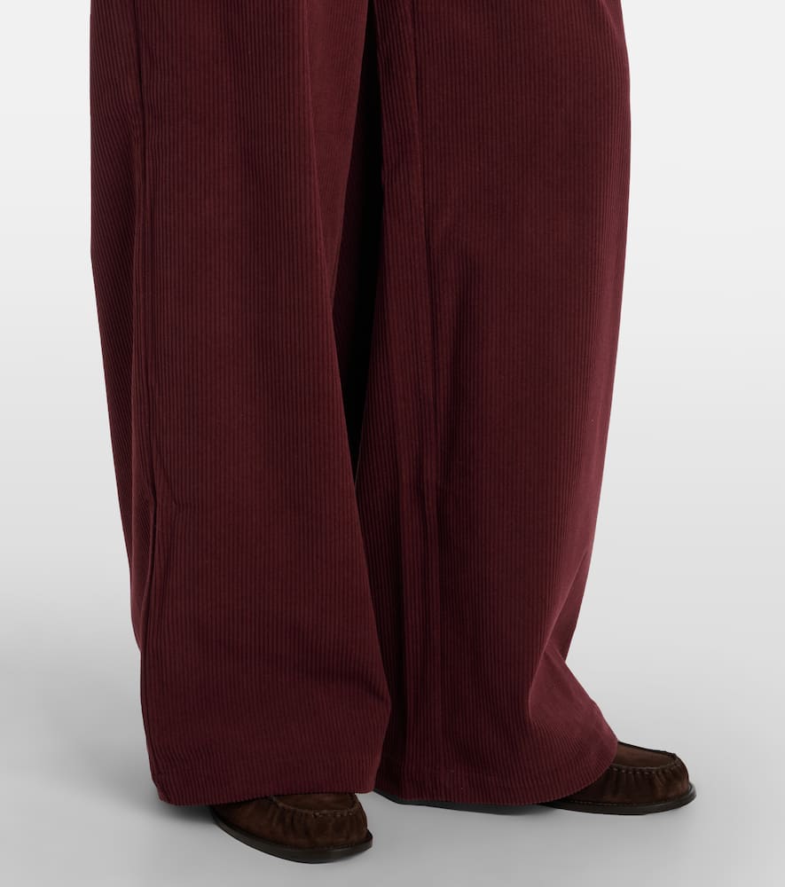 Varley Floris Wide-leg Corduroy Trousers In Brown