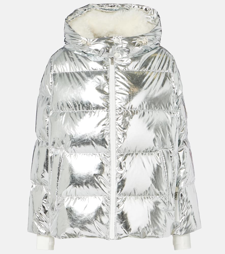 Yves Salomon Doudoune 68cm Ski Jacket In Silver