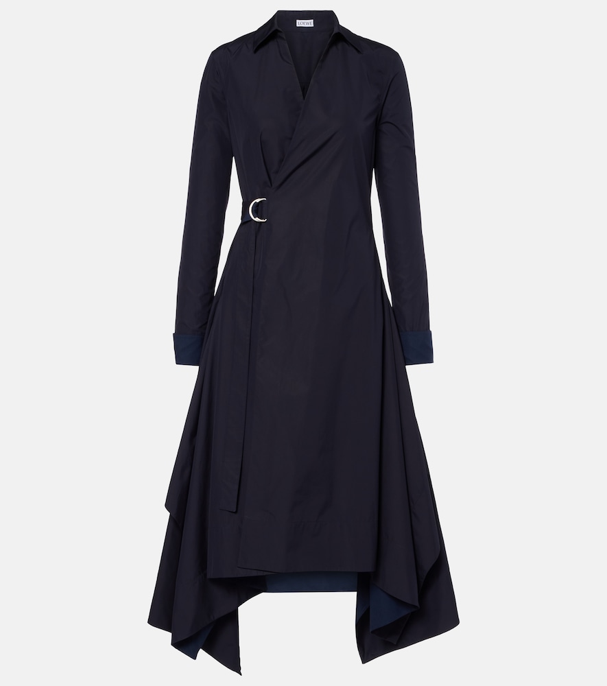 Loewe Draped cotton wrap dress