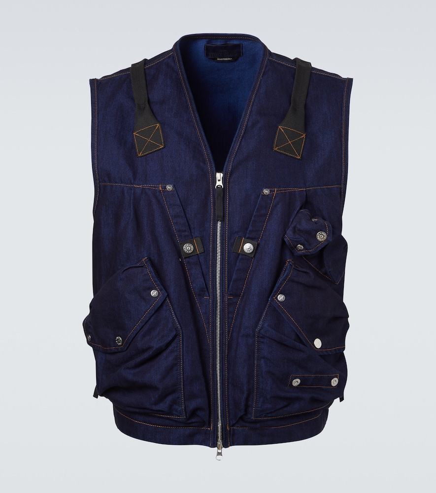 Stone Island Denim cargo vest