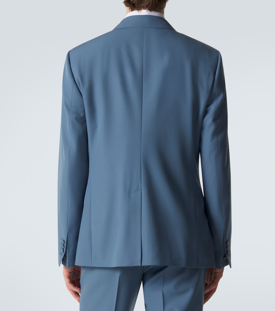 Dolce&Gabbana Double-Breasted Wool Poplin Suit Jacket